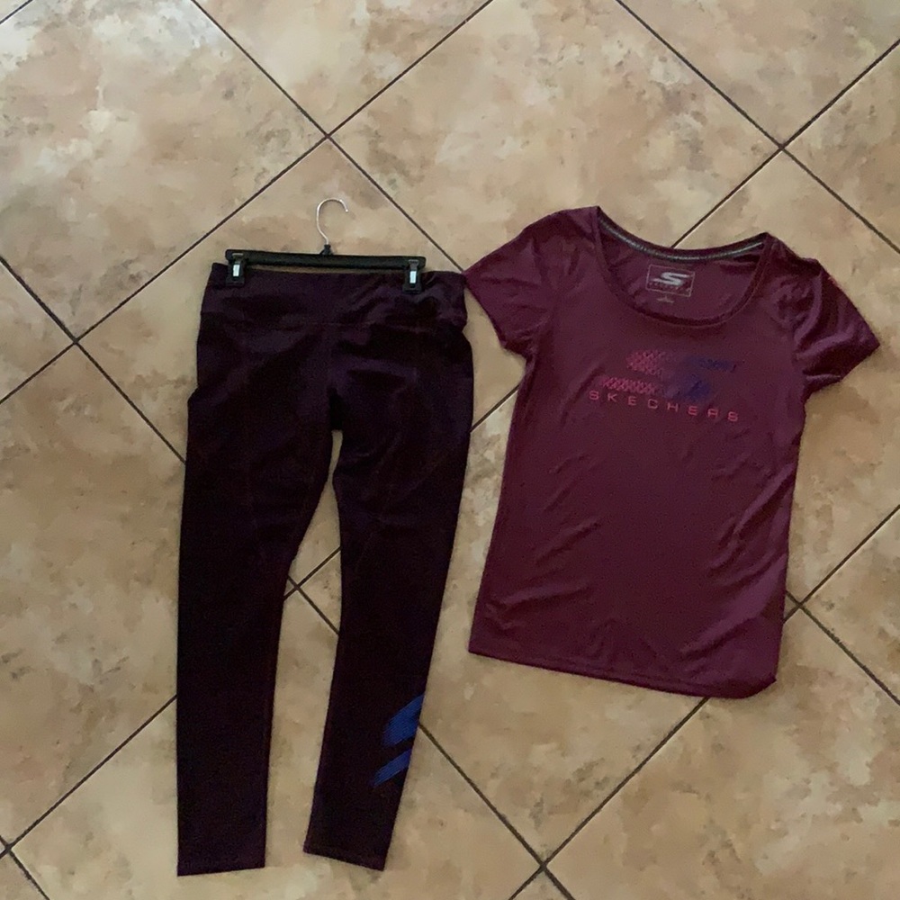 Sketchers Performance Leggings and Shirt Set